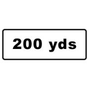 200 Yards Mini Quick Fit Sign (1050mm x 450mm - 300mm Centres)