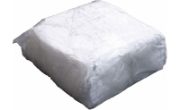 A bulk pack of white cotton rags.