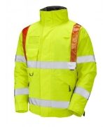 Hi Vis Yellow Bomber Jacket with Red Braces