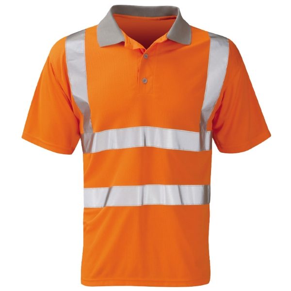 Hi Vis Short Sleeve Polo Shirt - Orange