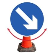 RS00318 Blue Reversible Cone Sign