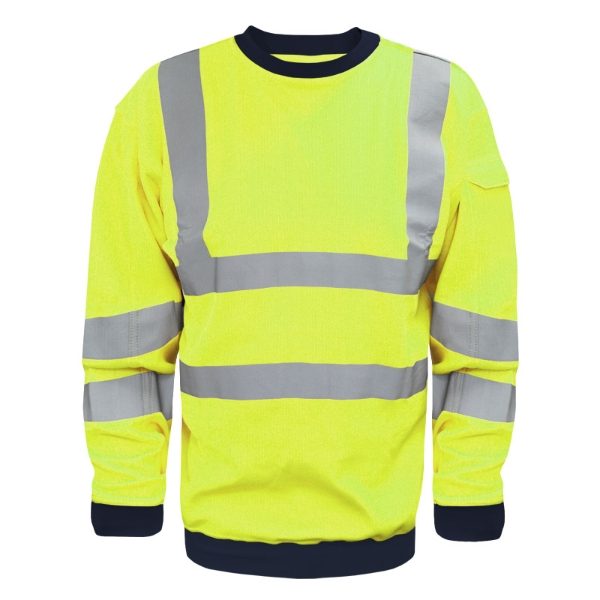 Hi Vis FR/ARC Long Sleeve  Sweatshirt - Yellow
