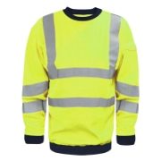 Multisafe Hi Vis FR/ARC Long Sleeve  Sweatshirt - Yellow