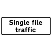 RS00629 Single File Traffic Mini Quick Fit Sign - 860mm x 360mm (300mm Centres)