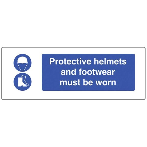 Protective Helmets & Footwear Sign