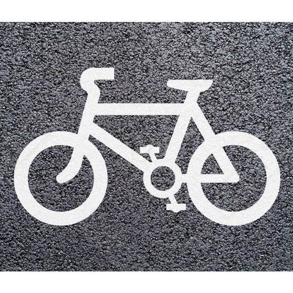 Thermoplastic Heat-On Cycle Lane Shape (White)
