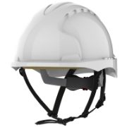 SC10518 JSP EVO®3 Linesman Helmet Micro Peak Wheel Ratchet White - Vented