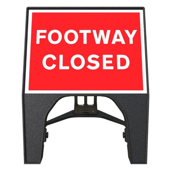 RS00319 Q-Sign Footway Closed Sign 600x450mm