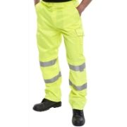 Hi Vis Polycotton Work Trousers - Yellow