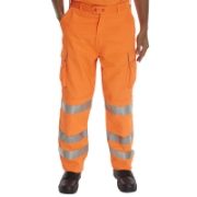 Hi Vis RIS Polycotton Work Trousers - Orange