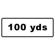RS00631 100 Yards Mini Quick Fit Sign - 860mm x 360mm (300mm Centres)