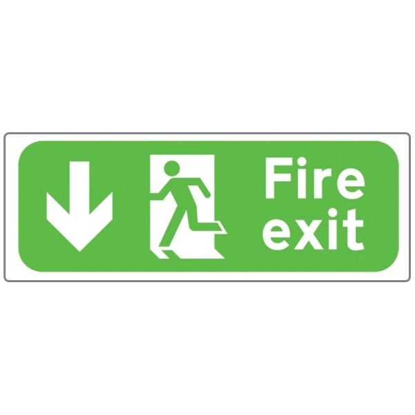 Fire Exit Below Sign