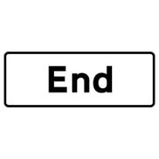 RS00630 End Mini Quick Fit Sign - 860mm x 360mm (300mm Centres)