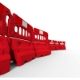BF00946 Mini DoubleTop Barrier Red & Hog 600 Barrier Red
