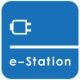 LM00723 E-Station Blue Thermoplastic Emblem