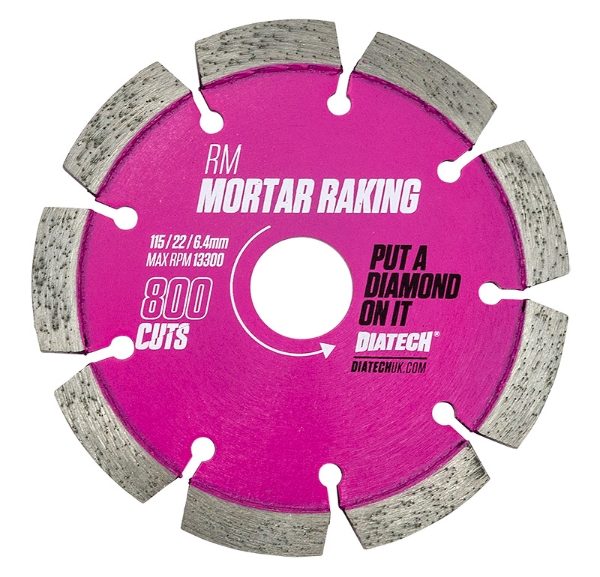 DIATECH RM MORTAR RAKING Specialist Diamond Blade