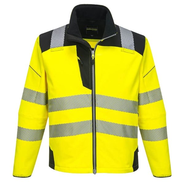 PW3 Hi-Vis Softshell Jacket (Yellow/Black)