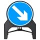 RS00303 Q-Sign Blue Arrow Right 750mm